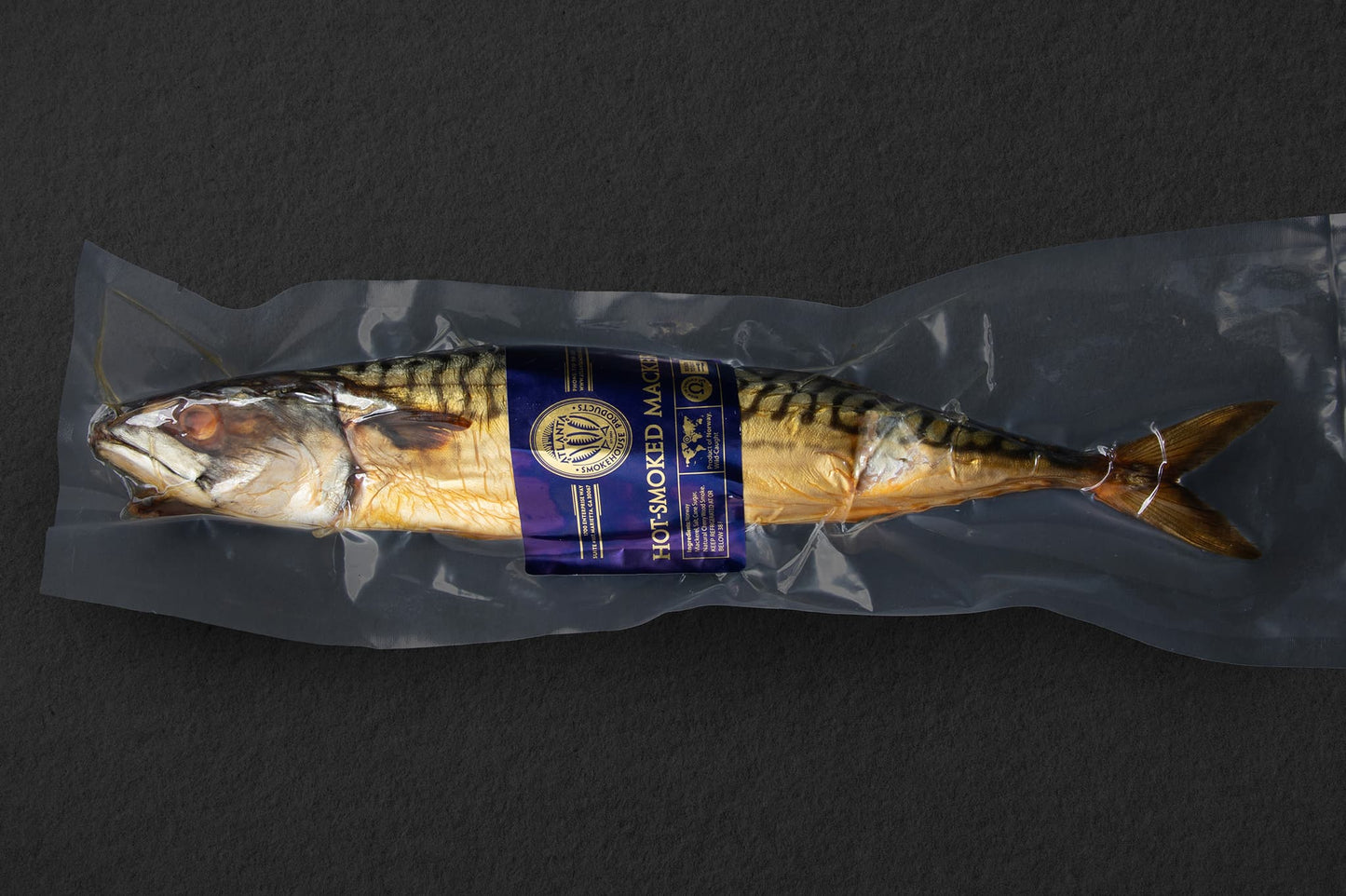 Hot Smoked Wild Norway Mackerel (whole) 1.10- 1.25 lb.