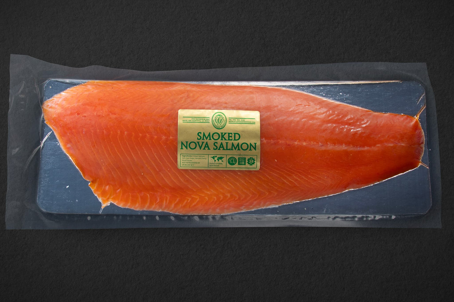 Cold Smoked Nova Salmon (sliced) 2.5 - 3.0 lb.