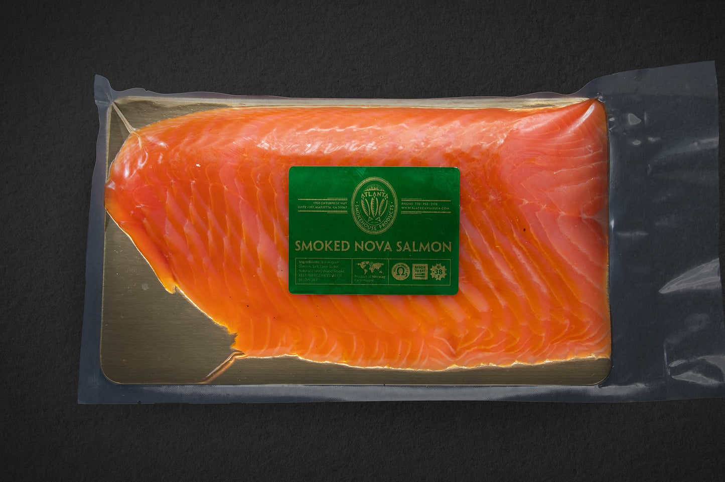 Cold Smoked Norwegian Nova Salmon (sliced) 1.0 - 1.2 lb.