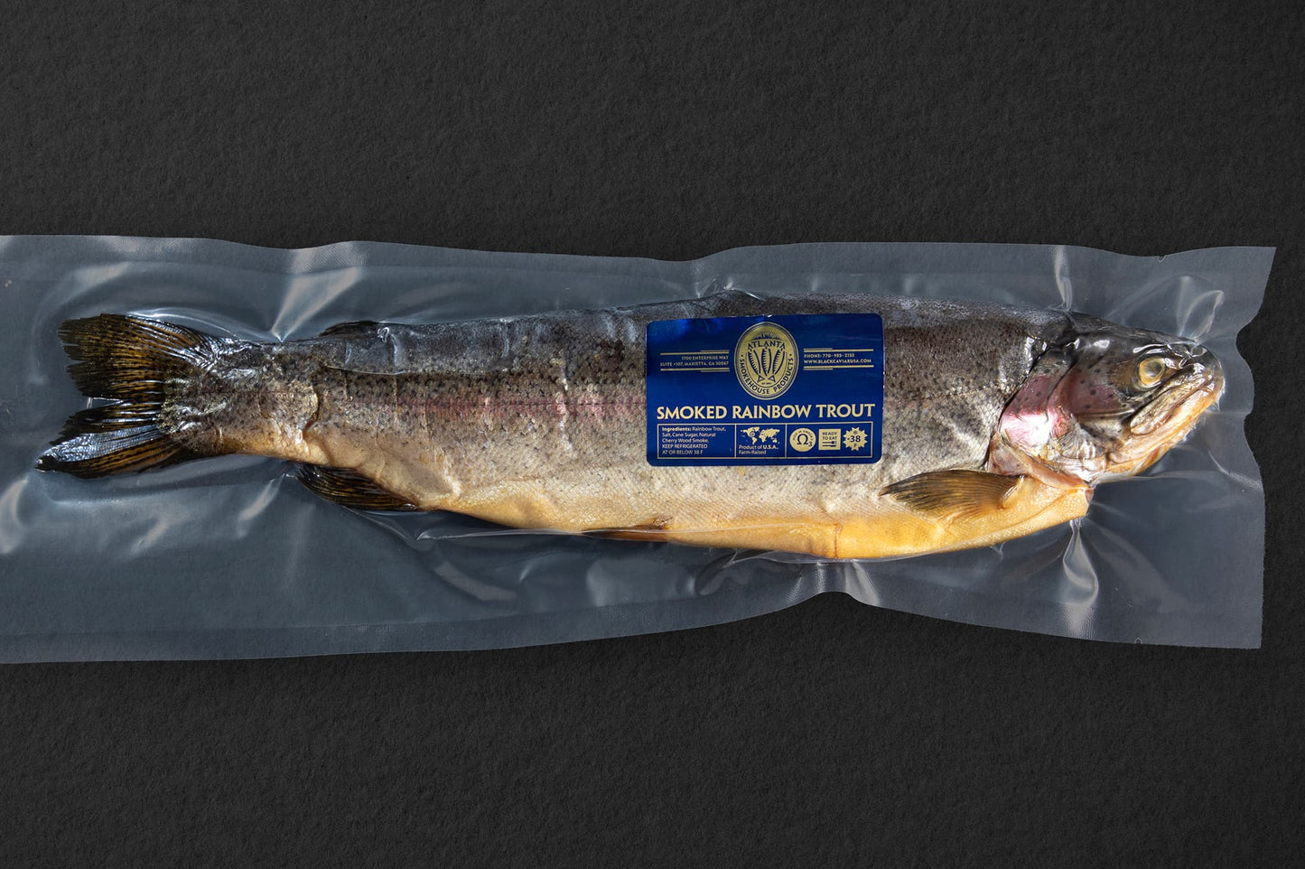 Cold Smoked Rainbow Trout (whole) 1.2 - 1.4 lb.