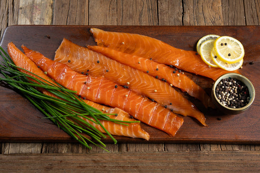 Cold Smoked Salmon Bellies 2.9 - 3.0 lb.