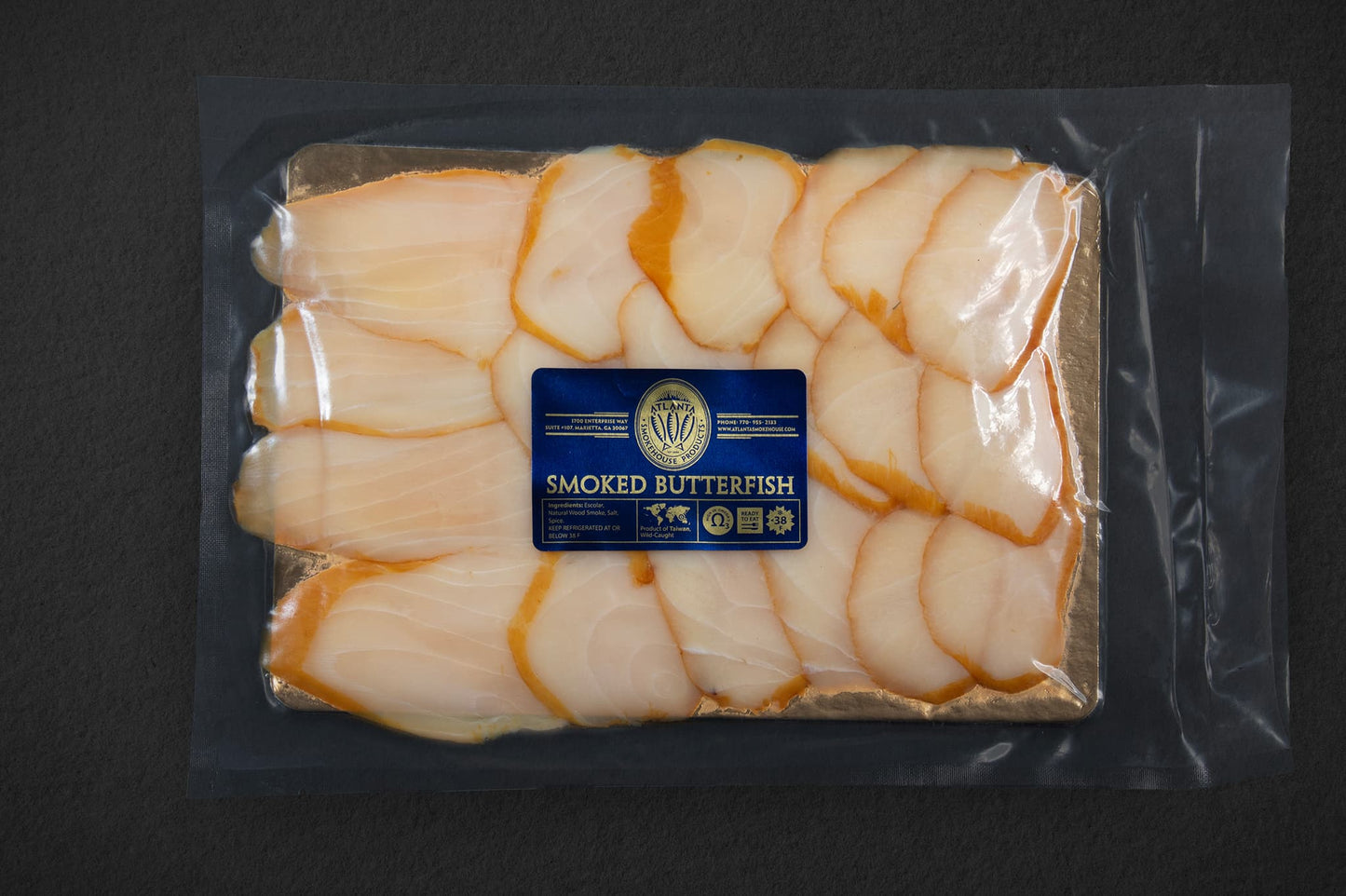 Cold Smoked Wild Butterfish (sliced)  0.8 - 1.0 lb.