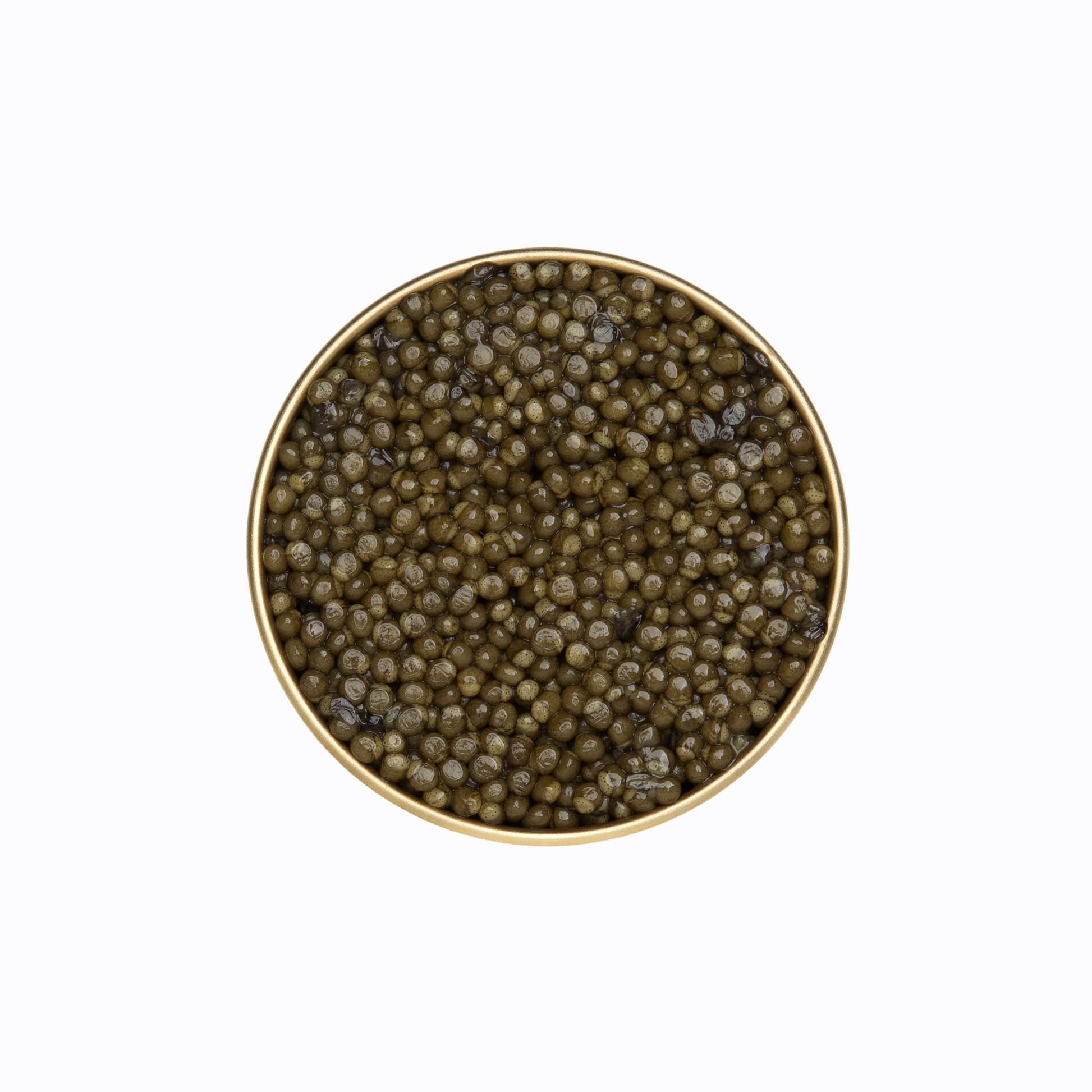 Golden Osetra Caviar 1.76 oz open.