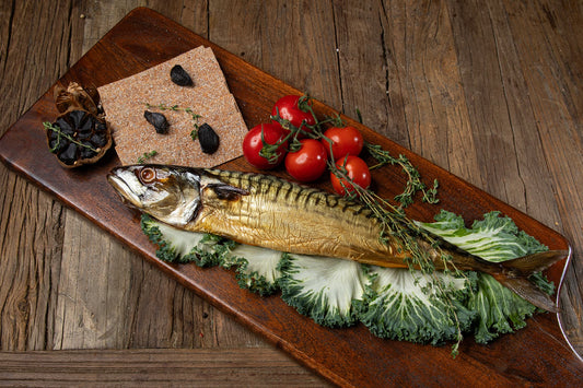 Hot Smoked Wild Norway Mackerel (whole) 1.10- 1.25 lb.