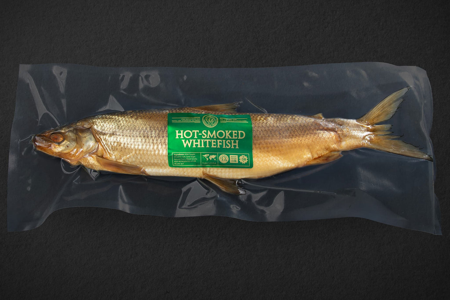 Hot Smoked Wild Whitefish (whole) 1.5 - 1.8 lb.