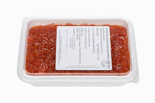 Wild Alaskan Chum #2 Salmon Caviar Whittier Seafood (Grade 2, 2023 SEASON) 35.2 oz