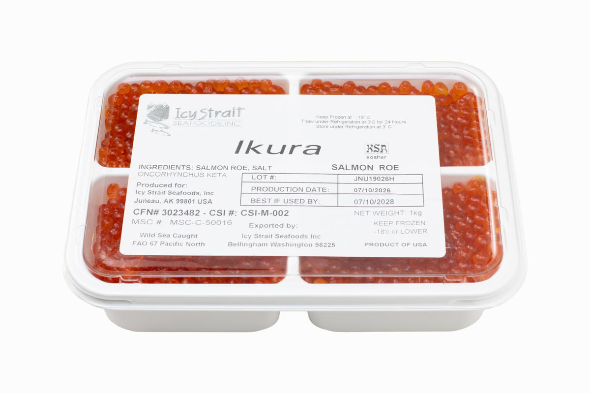 Wild Alaskan Chum Salmon Caviar Icy Strait (Grade 1, 2026 SEASON) 35.2 oz