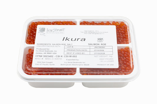 Wild Alaskan Chum Salmon Caviar Icy Strait (Grade 1, 2026 SEASON) 35.2 oz